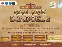 Kangen Nuansa Tempo Dulu, Forum Malang Jurnalis Hadirkan Pasar Kangen Malang Djadoel 2 di Taman Krida Budaya Malang