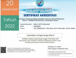 MAN 2 Kota Malang Raih Akreditasi Unggul A