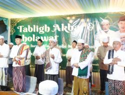 Khusuk, Ribuan Jamaah Hadiri Tabligh Akbar Sholawat Milad ke 5 Majelis Sholawat Bijahil Musthofa