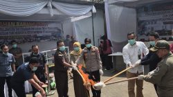 Kejari Kota Malang Musnahkan Barang Bukti Ganja Puluhan Kilogram