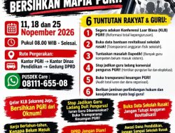 Tuntut Reformasi Pendidikan, Transparansi Proyek Revitalisasi Sekolah dan KLB PGRI Kabupaten Malang, PusDek Bakal Gelar Aksi Demo 